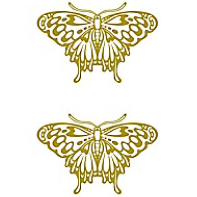 タトゥーシール　金の蝶()